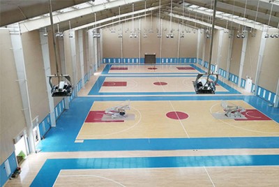 Industrial lighting field basketball court lighting solution